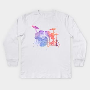 Drums Kids Long Sleeve T-Shirt